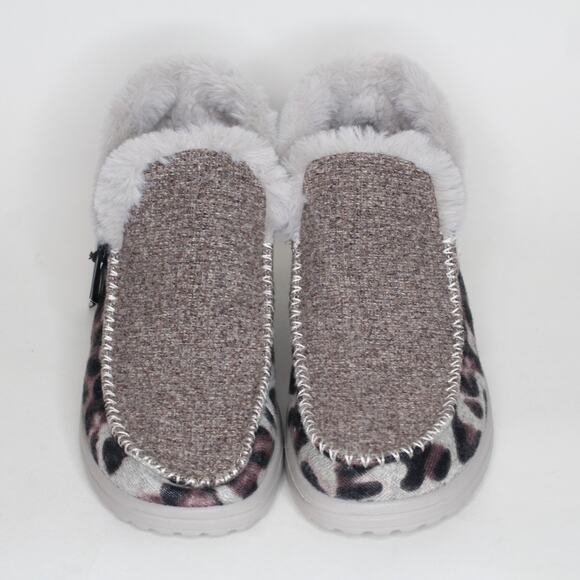 Hey Dude Womens Denny Comfort Boot Shoes Leopard Taupe Size 7 New - Picture 5 of 9